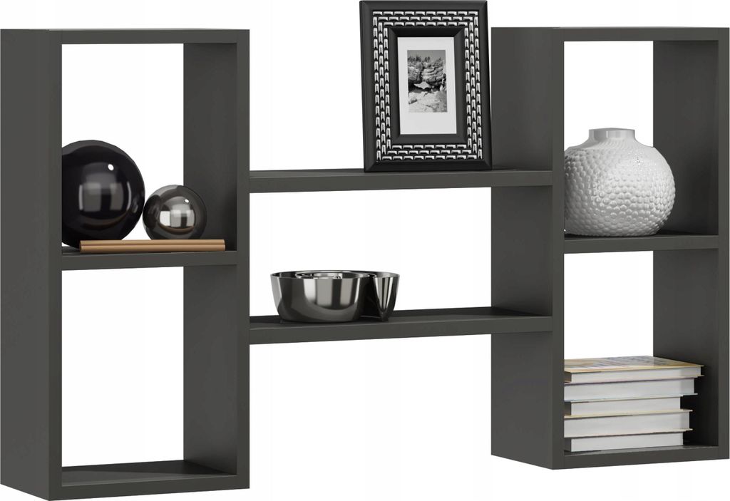 MATKAM Polon Wandregal in moderner Optik |B/H/T 92 x 65 x 21 cm | Holzstärke 18 mm | In verschiedenen Ausführungen erhältlich | Max. Belastung 2...