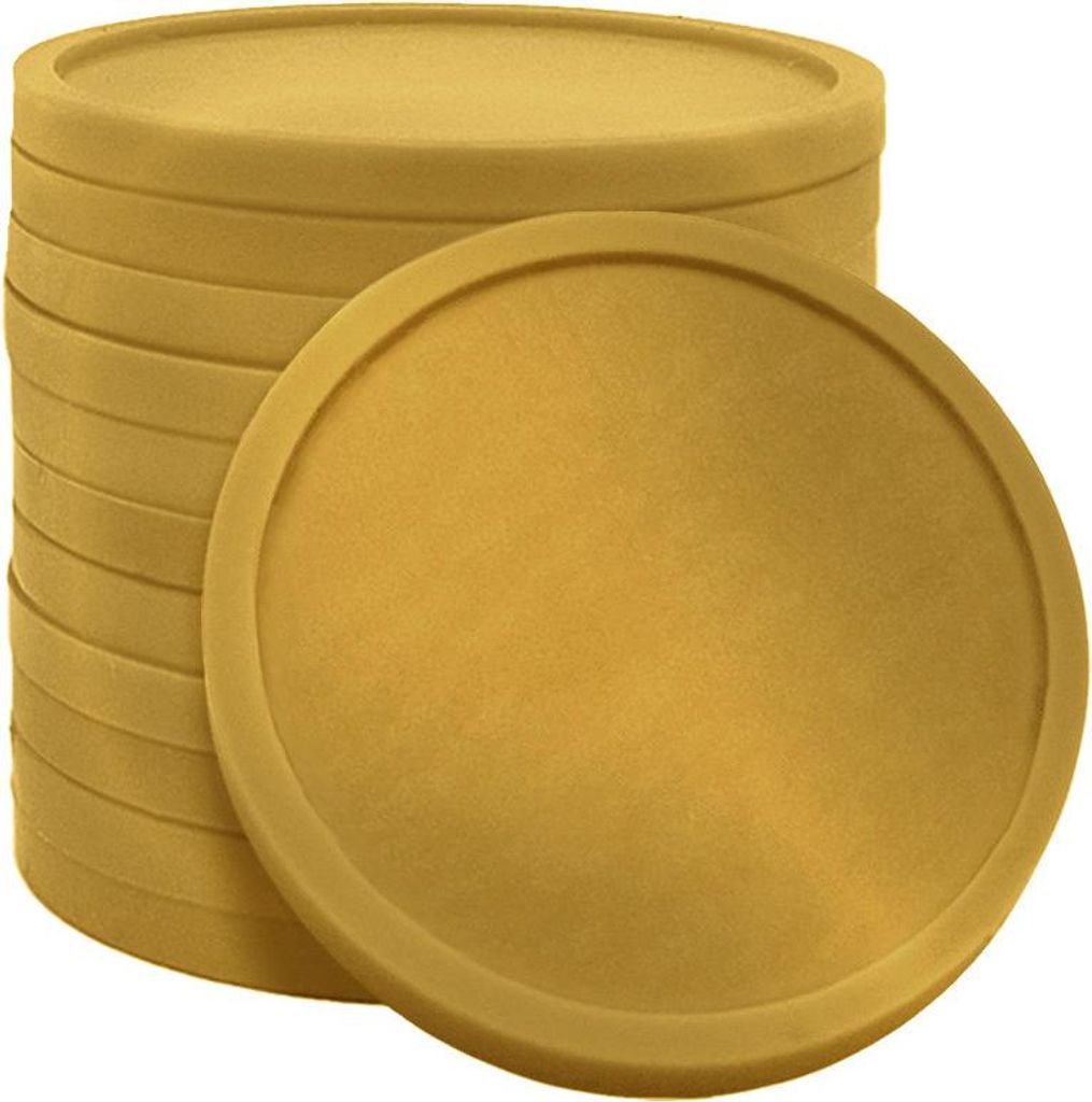 Vorteilspack CombiCraft Kunststoff Wertmarken oder Pfandmarken - Gold - 1000 Stück