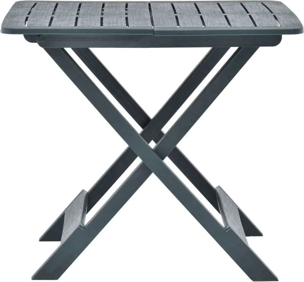 vidaXL Tavolo da giardino pieghevole verde 79x72x70 cm in plastica