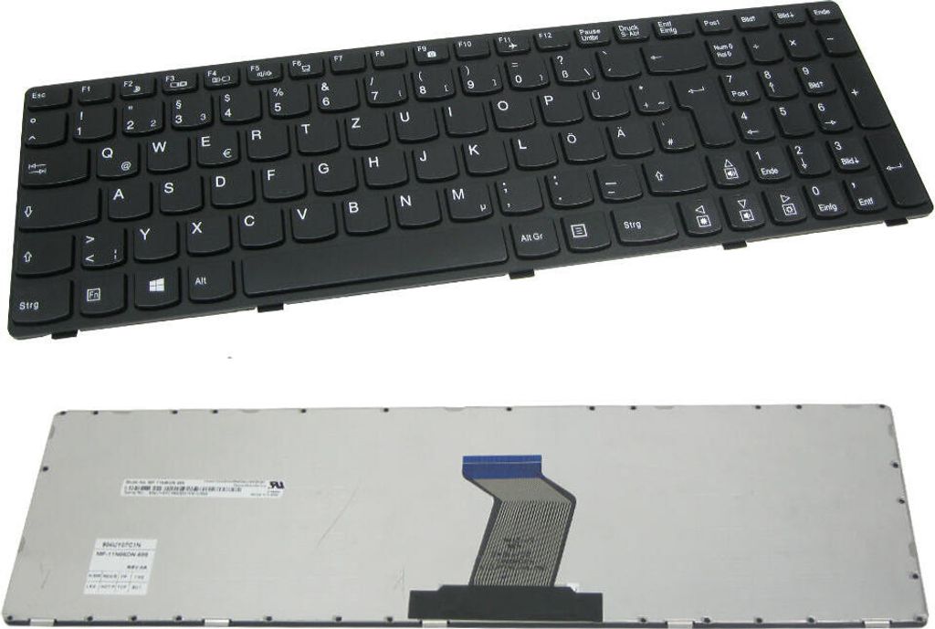 Trade-Shop Laptop Tastatur mit Rahmen QWERTZ für Medion Akoya E6232 P6640