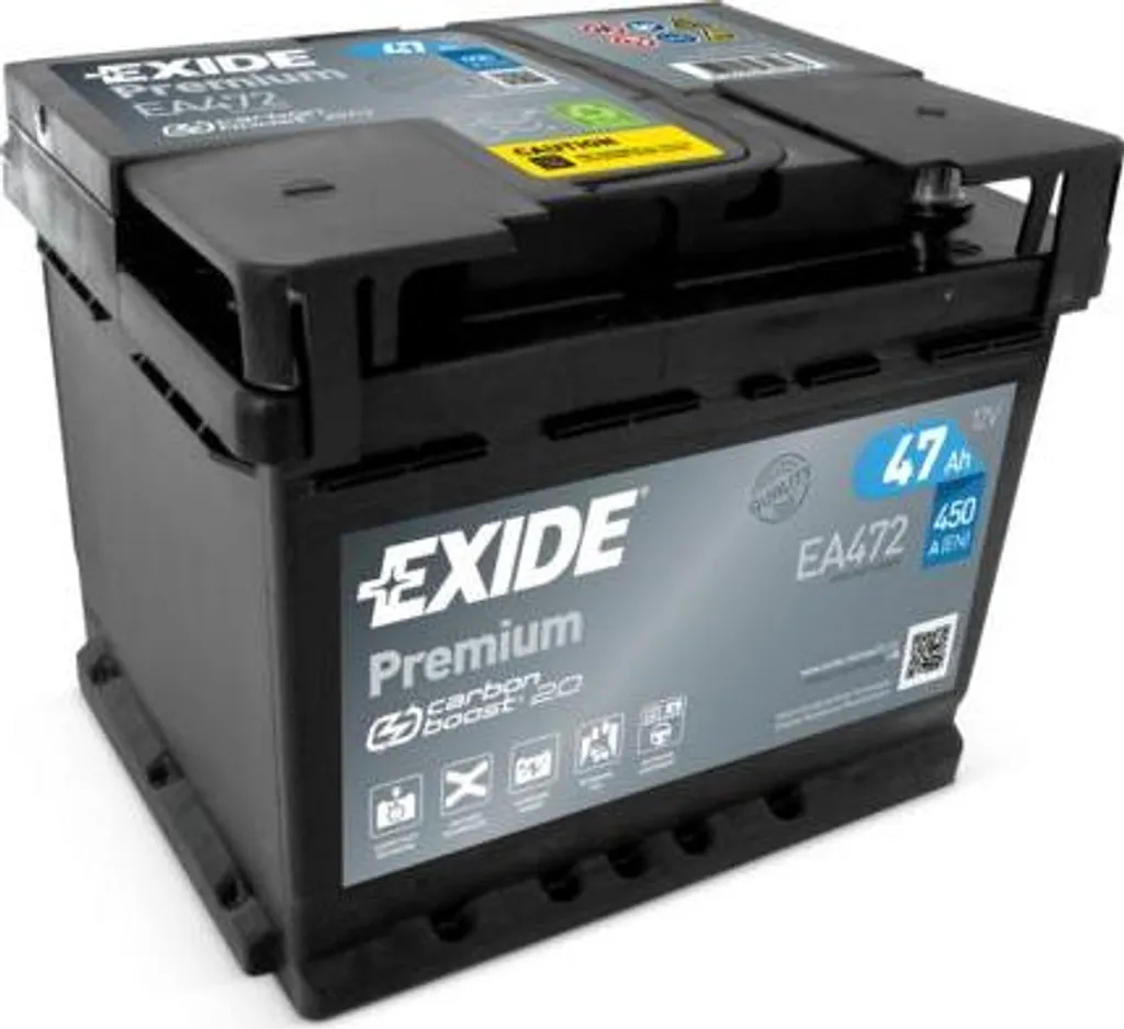 Batteria Exide EA472 Premium 12V 47Ah 450A - Tecnologia Carbon 2.0