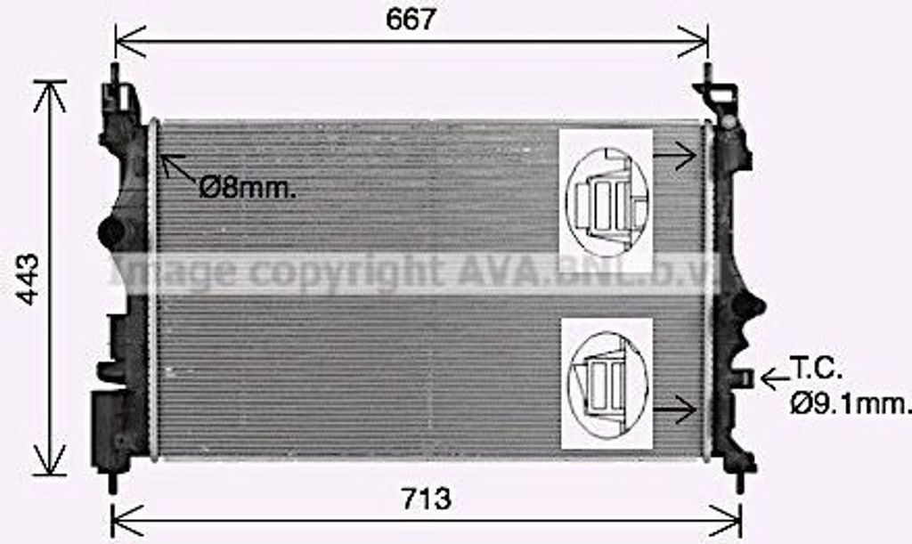 PRASCO OL2700 - OE 1300361 Kühler, Motorkühlung für Adam, Corsa E (X15)