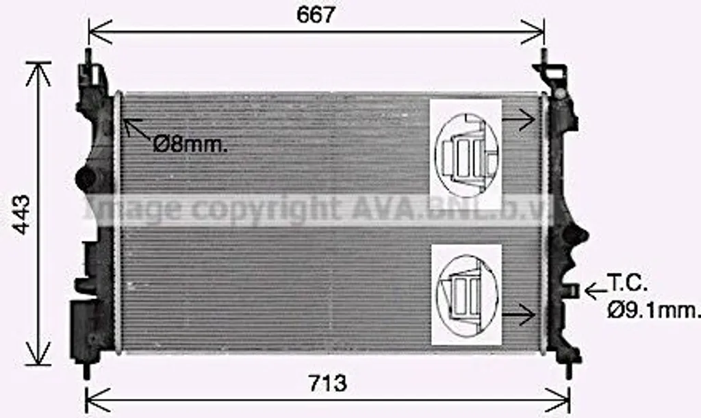 Radiateur moteur pour Opel Adam et Corsa E - Réparer le refroidissement
