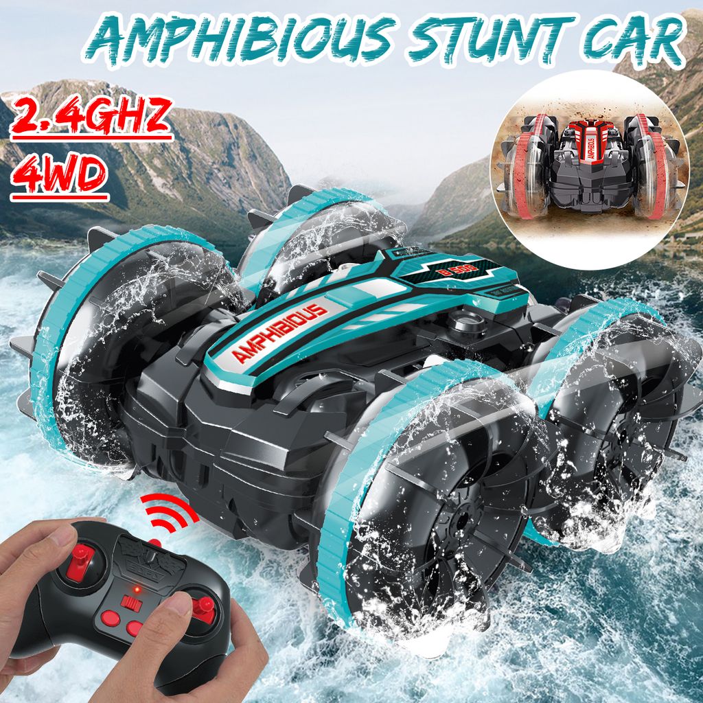 Ferngesteuertes Auto Wasserdicht RC Stunt Car 360° 4WD Off-Road Geschenke Rot DE 