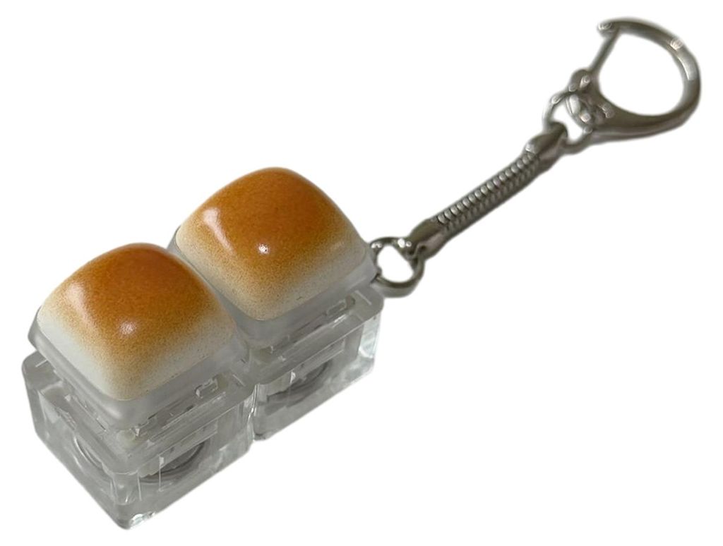 Karamellbrot-Fidget-Keyboard-Spielzeug zur Stressbewältigung (1/2/3/4/5/6/9 Tasten) – Fingerklicker-Schlüsselanhänger für Büro, Schule und R...