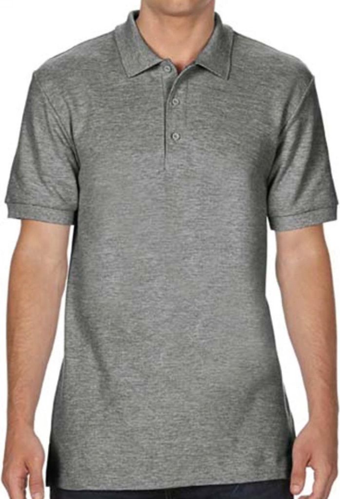 Gildan 85800 | Premium Baumwolle Double Piqué Sport Polo T-Shirt - Farbe: Graphite Heather - Größe: S