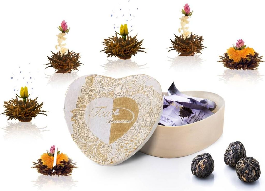 Creano Erblühtee 6 Teeblumen Geschenkset schwarzer Tee in Produktbild 
