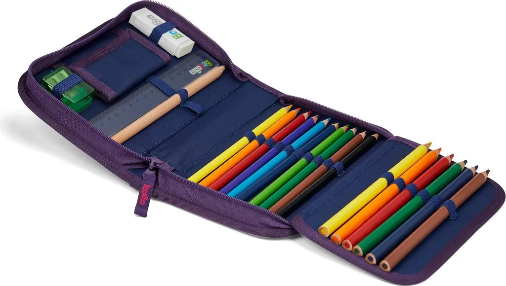 Trousse garnie ergobag 21 pcs avec crayons de couleur ergonomiques