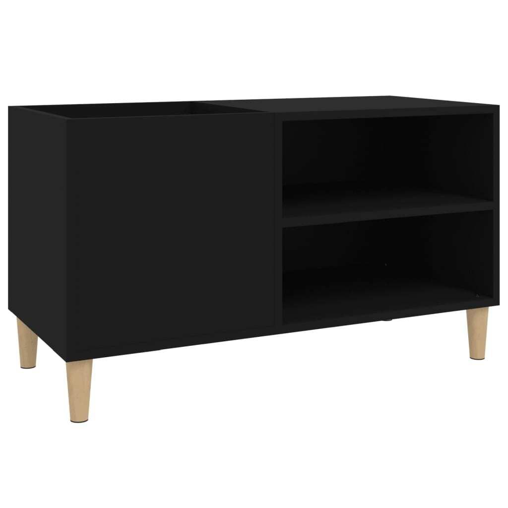 Plattenschrank Schwarz 84,5x38x48 cm Holzwerkstoff Produktbild 