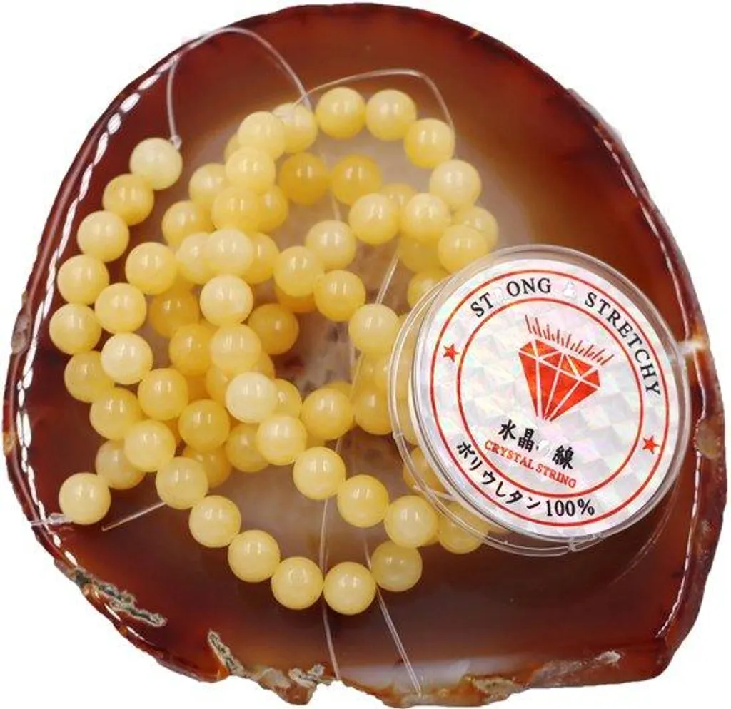 Perles de calcite jaune 8mm de qualité supérieure pour bracelet Reiki