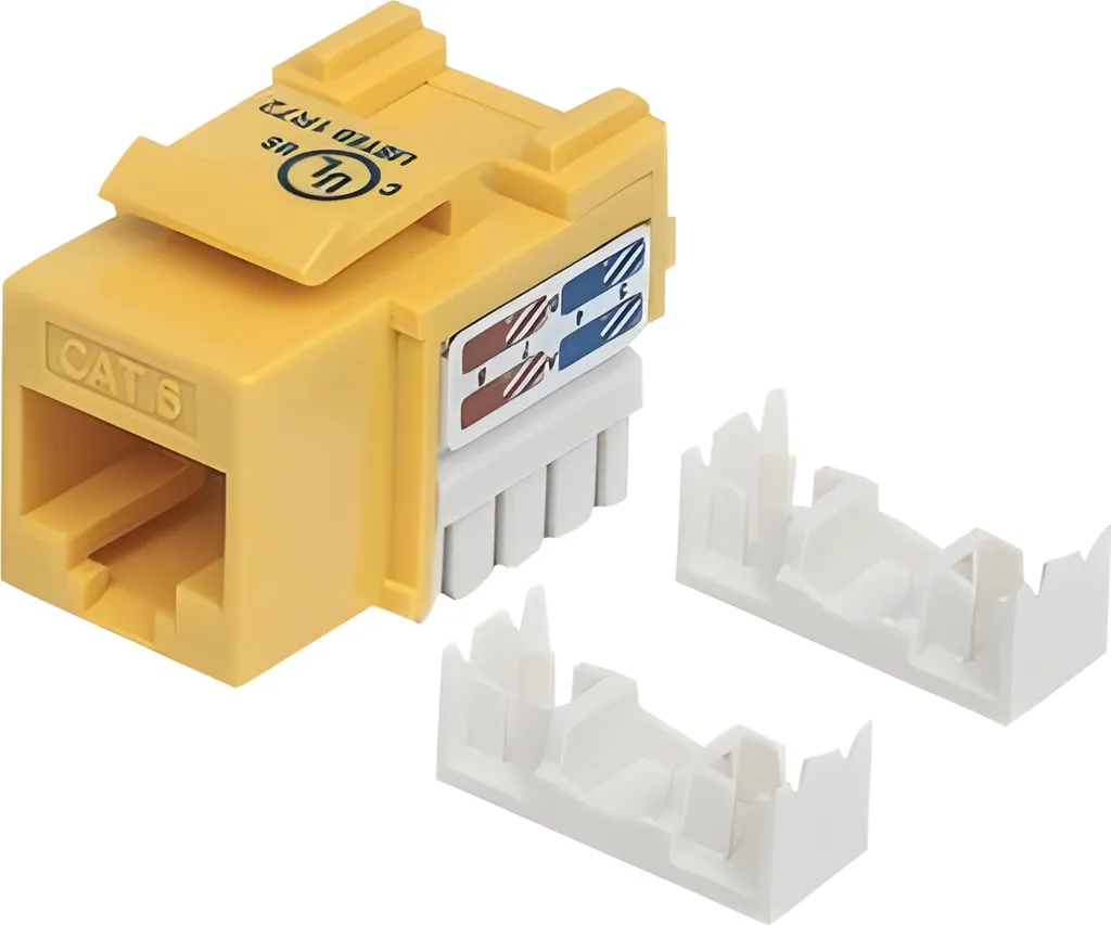 Intellinet 210584 Jack Keystone Cat6 UTP Giallo - Modulo Punch-down RJ45