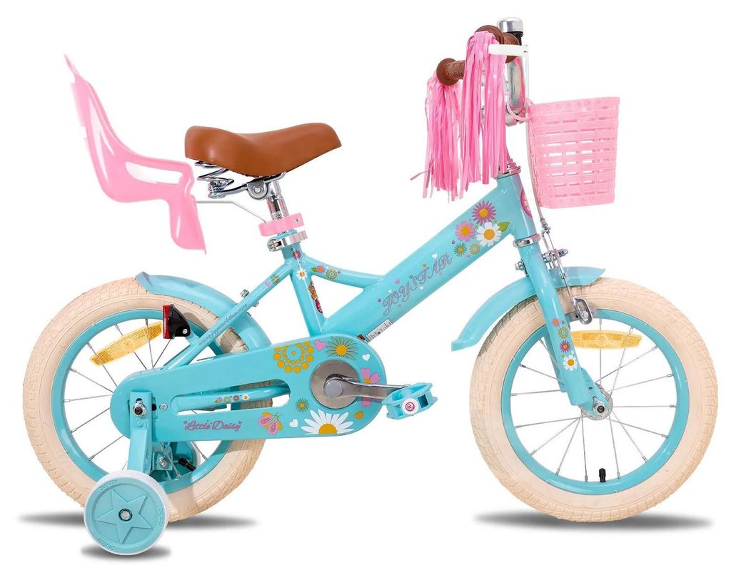 Little Daisy Kinderfahrrad für Mädchen - 40 cm Fahrrad - Puppensitz - Lenker mit Streamern - Für 2–7 Jahre - EN- - Blau