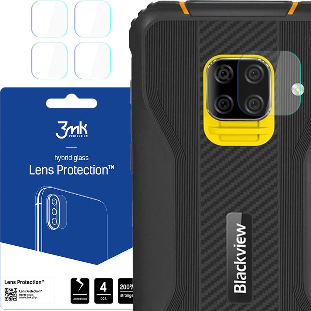 3mk Hybridglas Lens Protection für Blackview BV5100 Kamera Objektiv Kameralinse 0,16mm 6H (4 Stück)