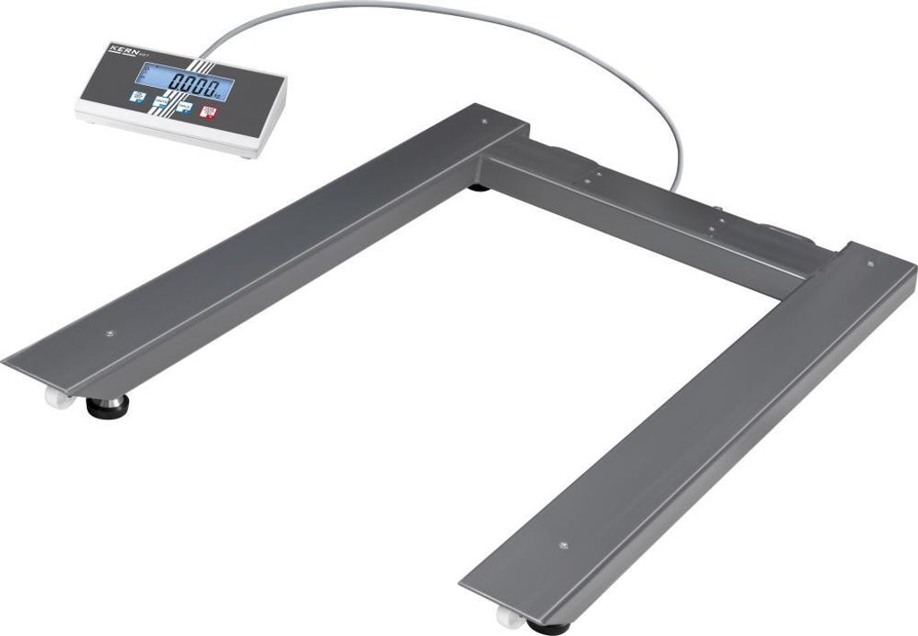 Palettenwaage, Wägebereich 1500 kg, Wägeschritte 500 g, Reproduzierbarkeit 500 g, Linearität 500 g