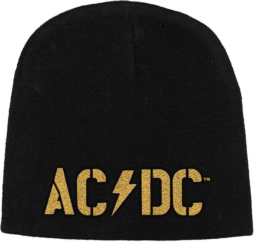 AC/DC - "PWR-UP" Mütze für Herren/Damen Uni RO7142 (Einheitsgröße) (Schwarz/Gold)