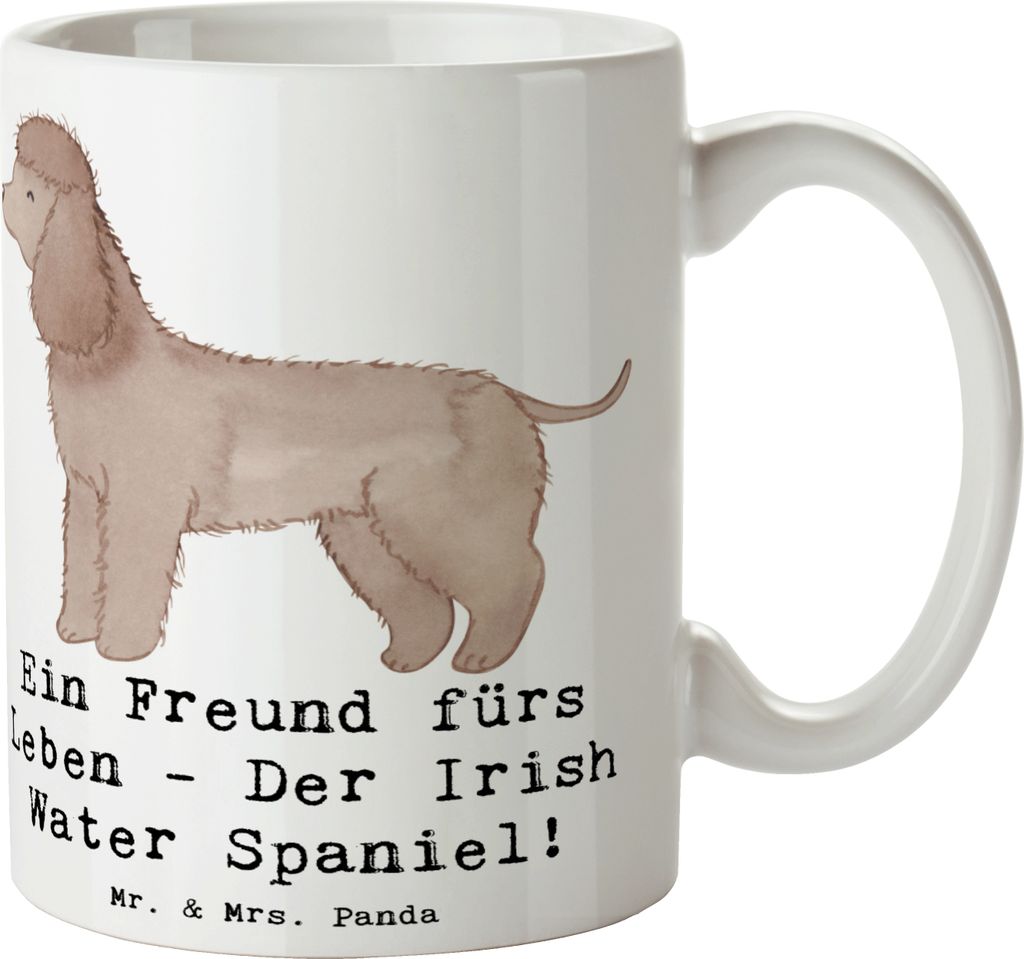 Mr. & Mrs. Panda Kaffeetasse Irish Water Spaniel Freund - Weiß - Geschenk, Der, Hunderasse, Hund, Familienhund, Hunderassen, besondere, Teetasse, ...
