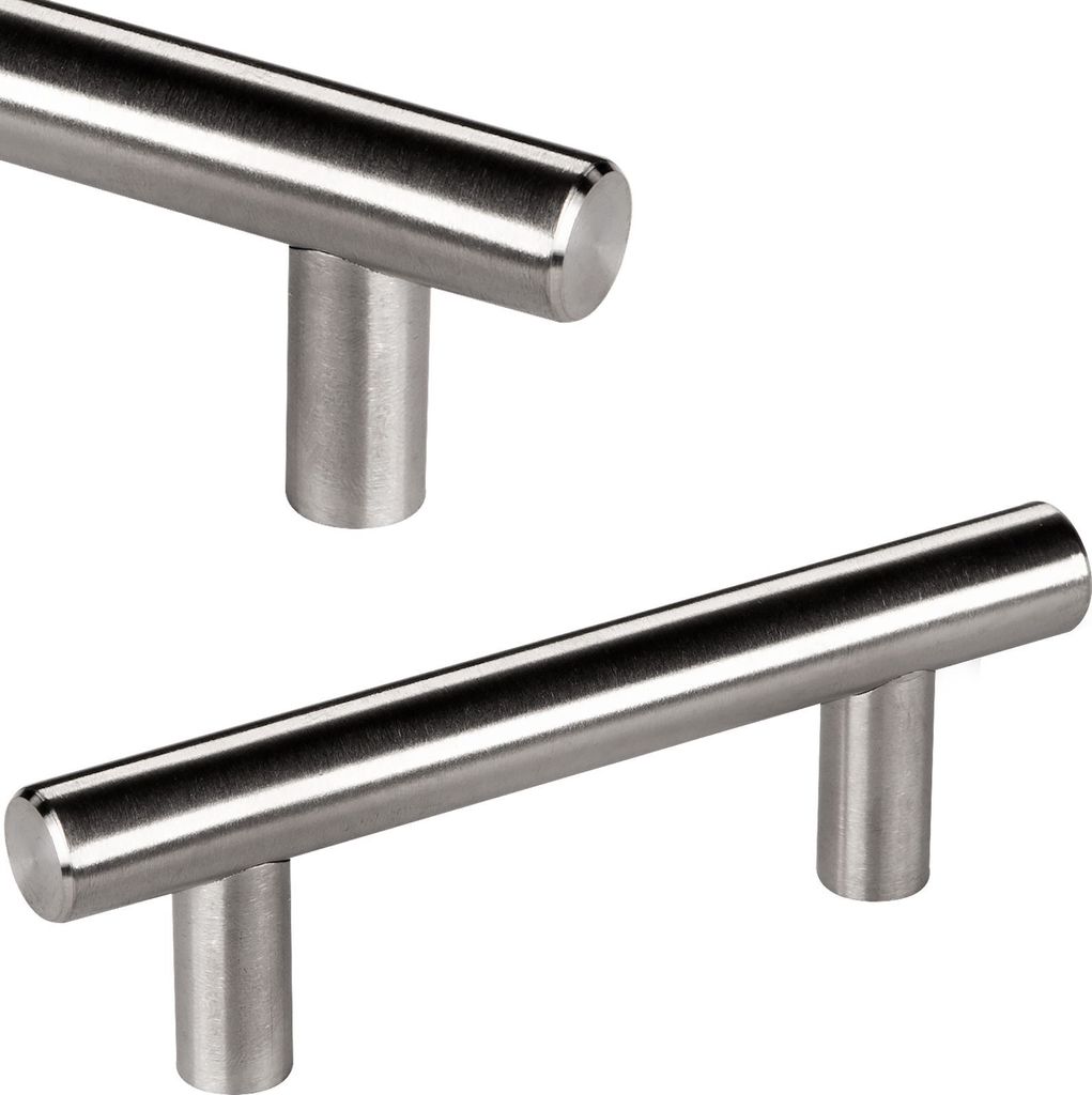 Möbelgriff G10 Ø 10 mm BA 64 mm Edelstahloptik Produktbild 