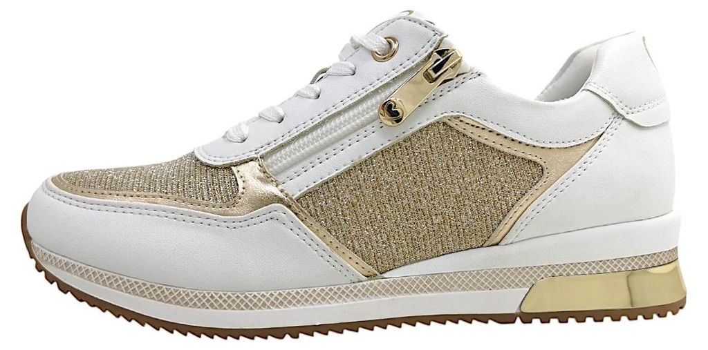 Marco Tozzi  Damenschuhe sportlicher Schnürer Weiß Freizeit Productafbeelding 