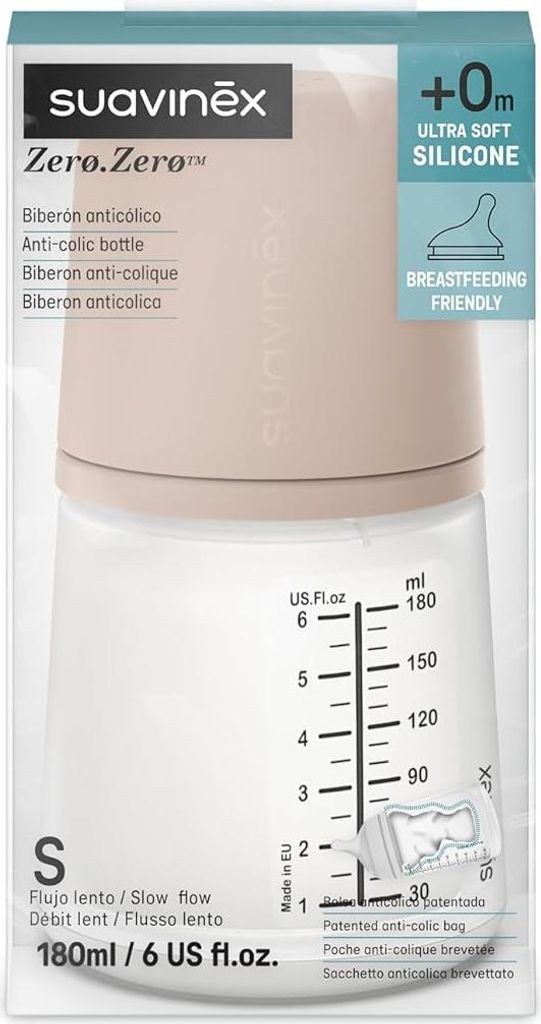 SUAVINEX Zero Zero Medium Anti-Kolik-Flasche 180 ml S