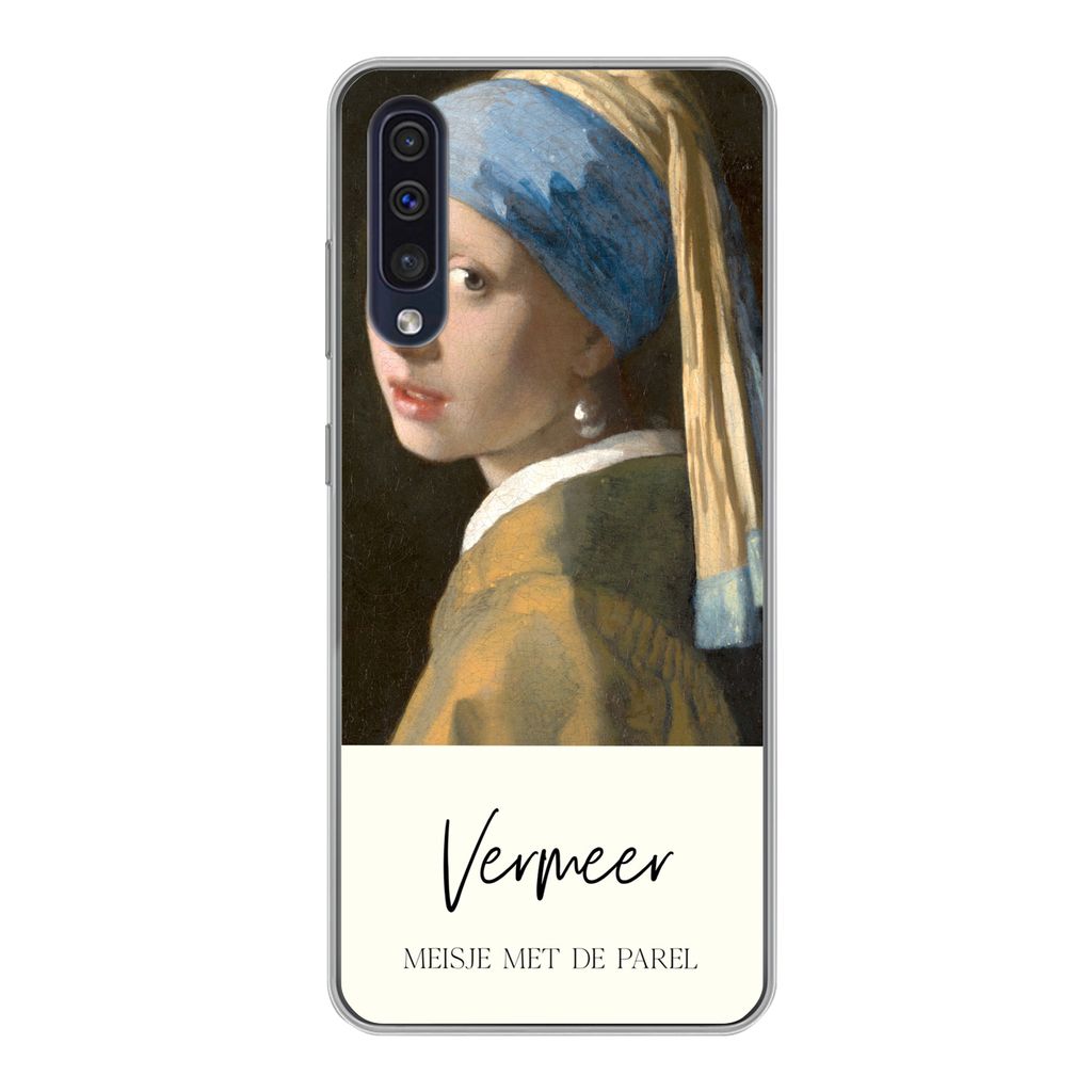 MuchoWow Handyhülle Schutzhülle Hülle für Samsung Galaxy A30s Das Mädchen mit dem Perlenohrring - Vermeer Silikon Softcase Handy Hülle - Ka...