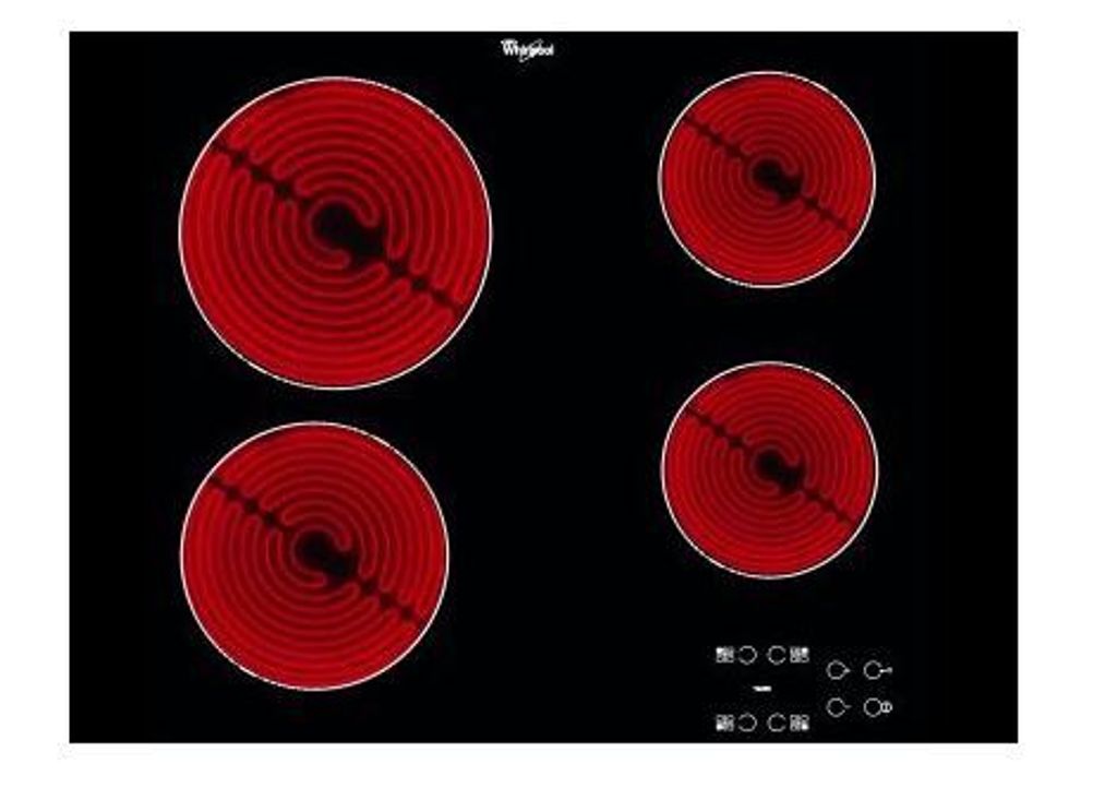 Whirlpool AKT 8090/NE, Schwarz, Integriert, 60 cm, Keramik, Produktbild 