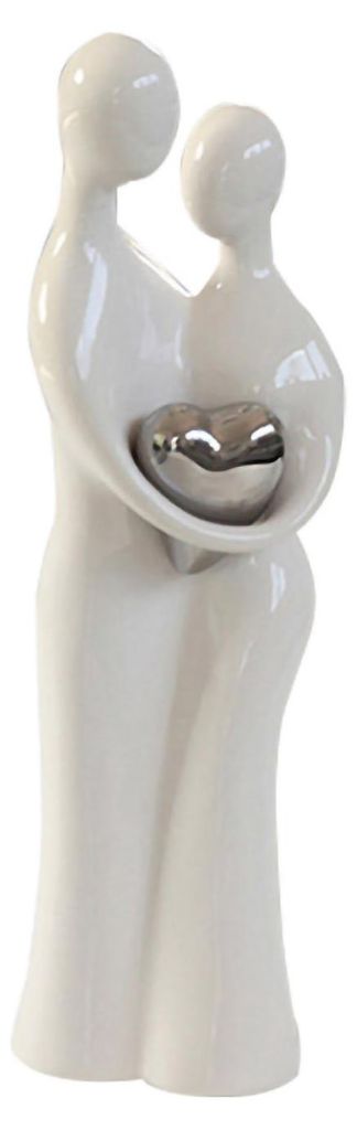 Gilde Figur, Paar, Paar, Herzmotiv, Keramik, weiß, VE 2 Imagen del producto 