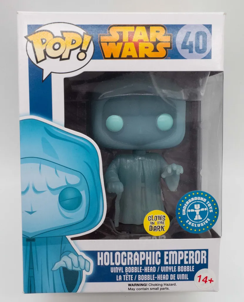 Funko Pop Star Wars Empereur Holographique 40 : Version Glow Rare