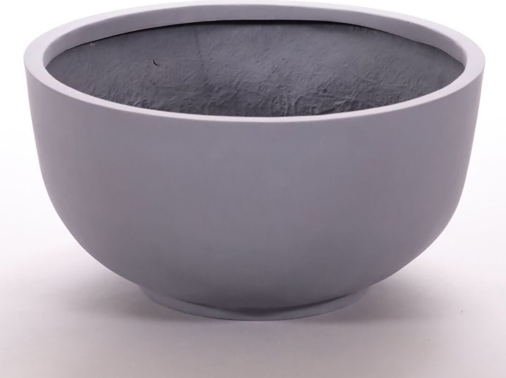 Elegant Einrichten | Pflanzkübel | Fiberglas | rund | D50xH25cm | grau.