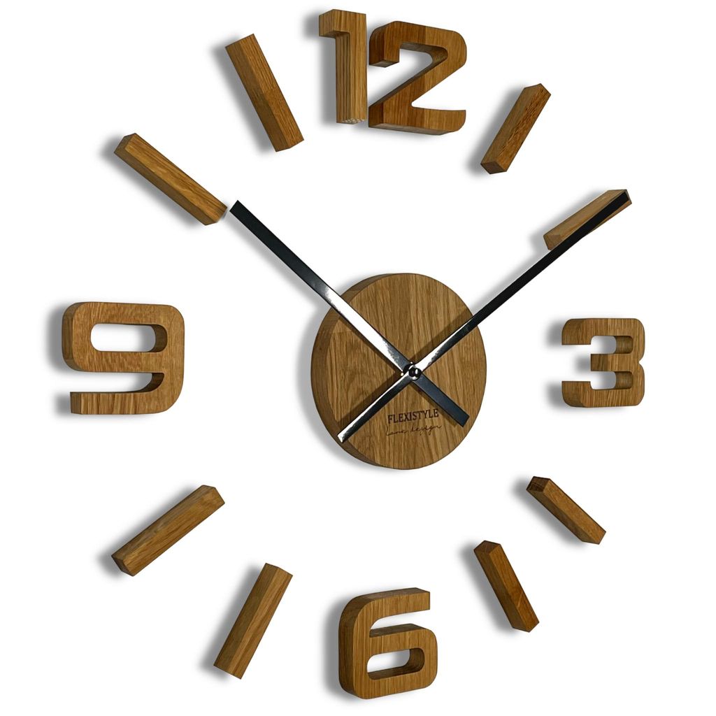 Orologio fai da te in rovere adesivo 3D Eko z54g 75 d-1-x, Immagine del prodotto 