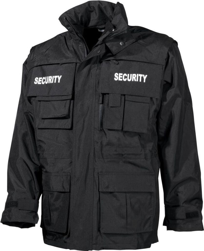 MFH Jacke, Security, schwarz,wasserdicht, antistatisch