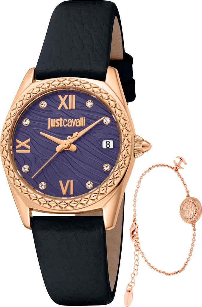 Montre Femme Just Cavalli Argentée - Cadran Raffiné et Bracelet en Cuir