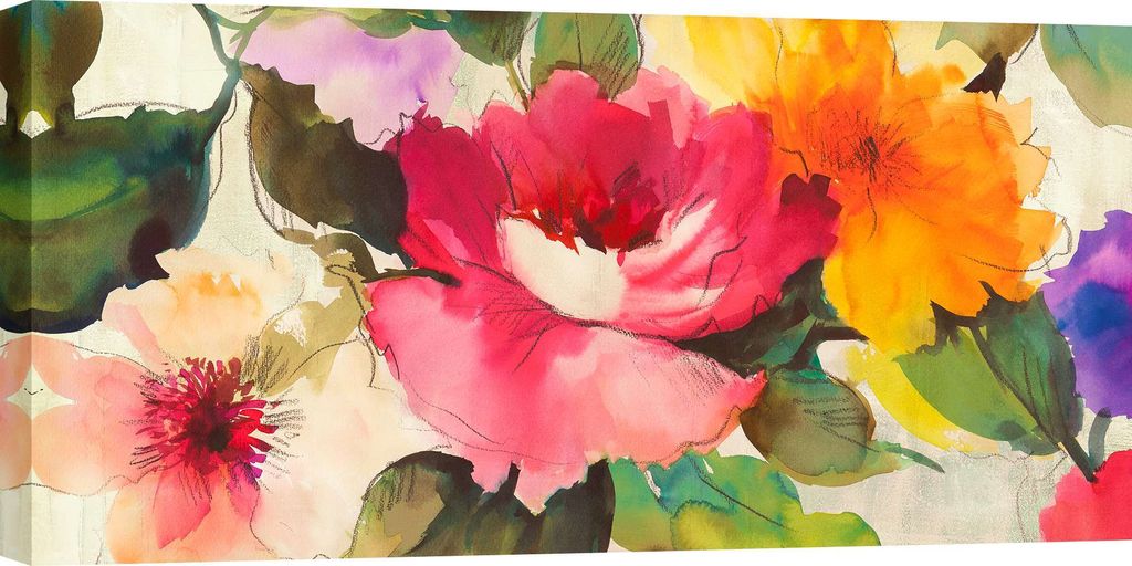 Leinwandbilder mit modernen Blumen - Kelly Parr, Virtue and Pleasure - 140x70 cm