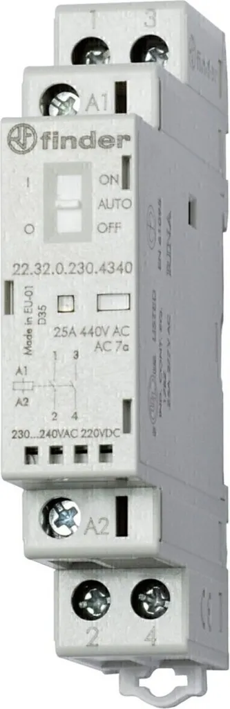 Teleruttore Silenzioso Finder 22.32 25A 2NA 230V AgSnO2 PAS