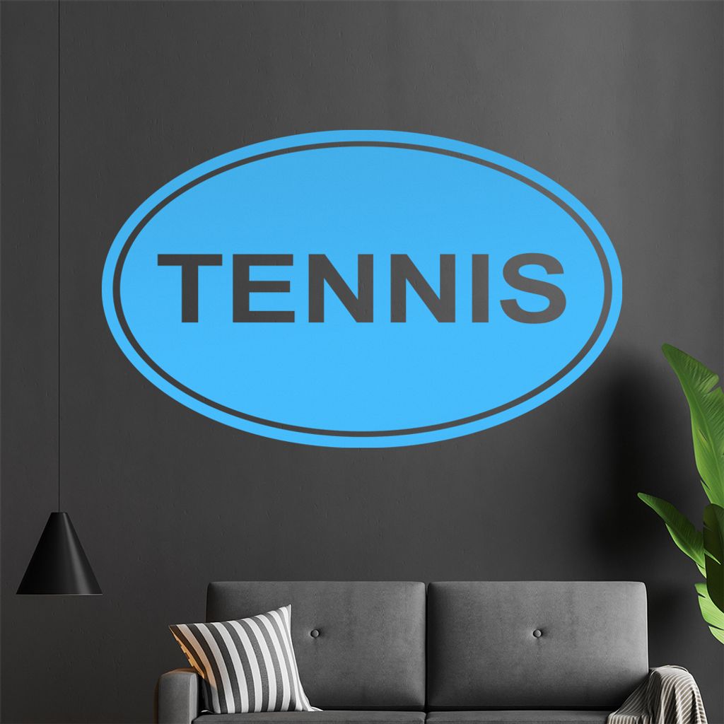 TENNIS Wandtattoo in 6 Größen - Wandaufkleber Wall Sticker - Dekoration, Küche, Wohnzimmer, Schlafzimmer, Badezimmer