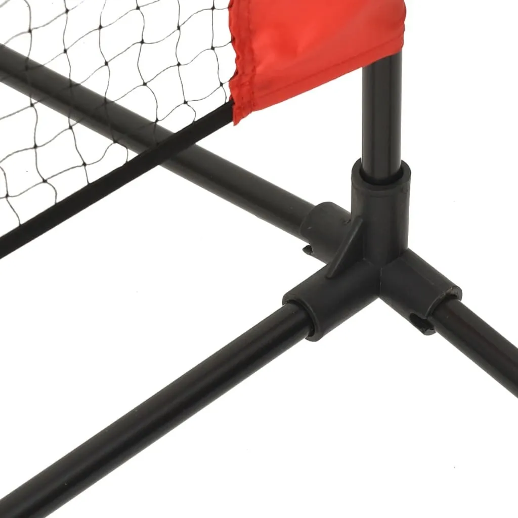Filet de tennis en polyester avec structure stable noir et rouge