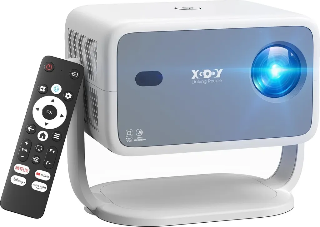 Projecteur XGODY Full HD pour Soirée Cinéma et Gaming 650 ANSI Lumens