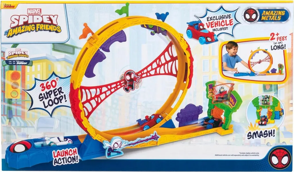 Super Loop Track Set Spidey avec véhicule die-cast haute résistance - 11
