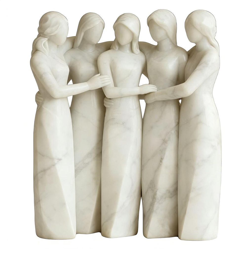 Schwesternfigur, handgeschnitzt aus Kunstharz, 5/6 cm, Freundschaftsskulptur für Schwestern, Weihnachts- und Geburtstagsgeschenk für beste Freund...