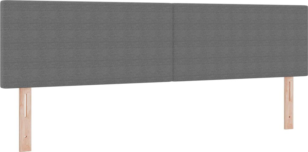vidaXL LED Kopfteil mit LED-Lichtleisten Hellgrau 180 cm Cordstoff