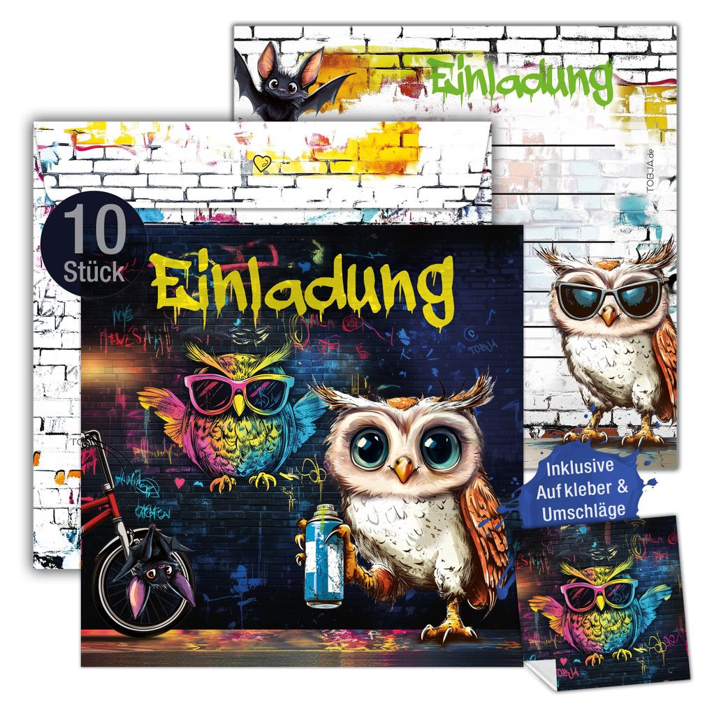 Einladungskarten Kindergeburtstag Mädchen & Jungen – Produktbild 