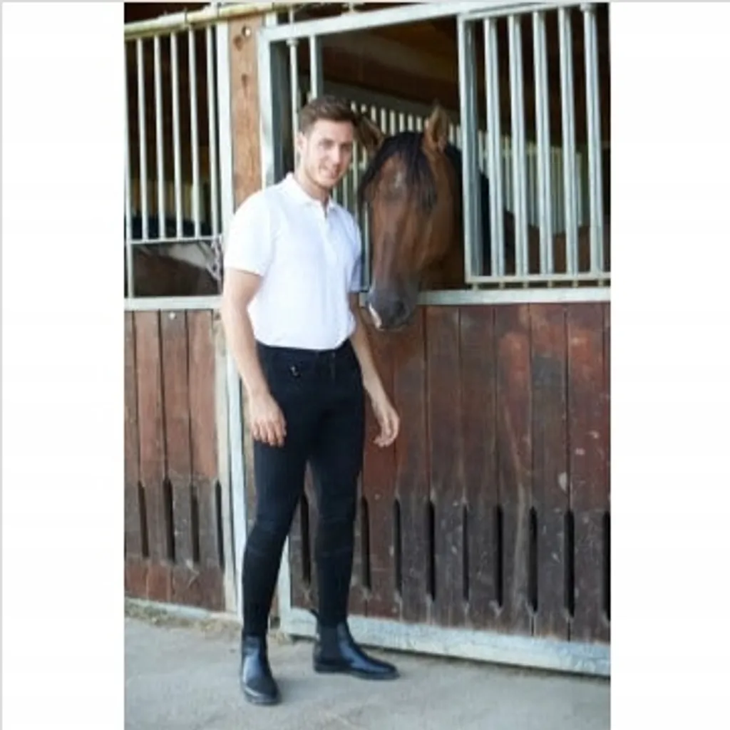 Covalliero Culotte d'équitation Basic Plus Hommes Noir Taille 52 Genoux - 8