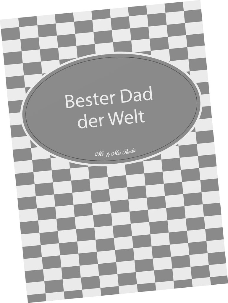 Mr. & Mrs. Panda Postkarte Dad - Geschenk, Postkarten, Mann, Grußkarte, Motivkarte, Ansichtskarten, Papi, Familie, Paps, Vater, Daddy, Ansichtskarte