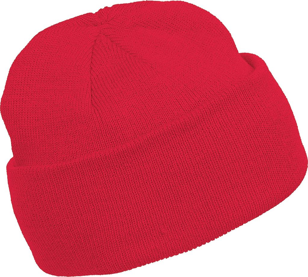 K-Up Herren Mütze Beanie Wintermütze Mütze Fleecemütze Strickmütze, Größe:U, Farbe:Rot
