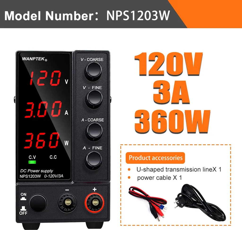 Alimentation DC 120V 3A pour charge de batterie et tests circuits - 2