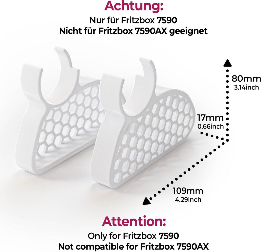Ständer passend für AVM FritzBox 7590 Tischständer Router Produktbild 5