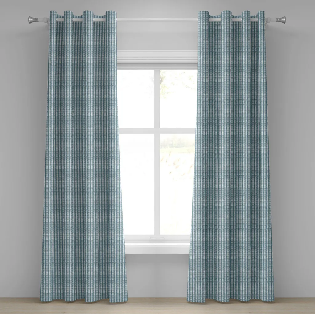 ABAKUHAUS Tenda Grigio Blu 280x245cm: Tende Moderne con Occhielli per Salotto