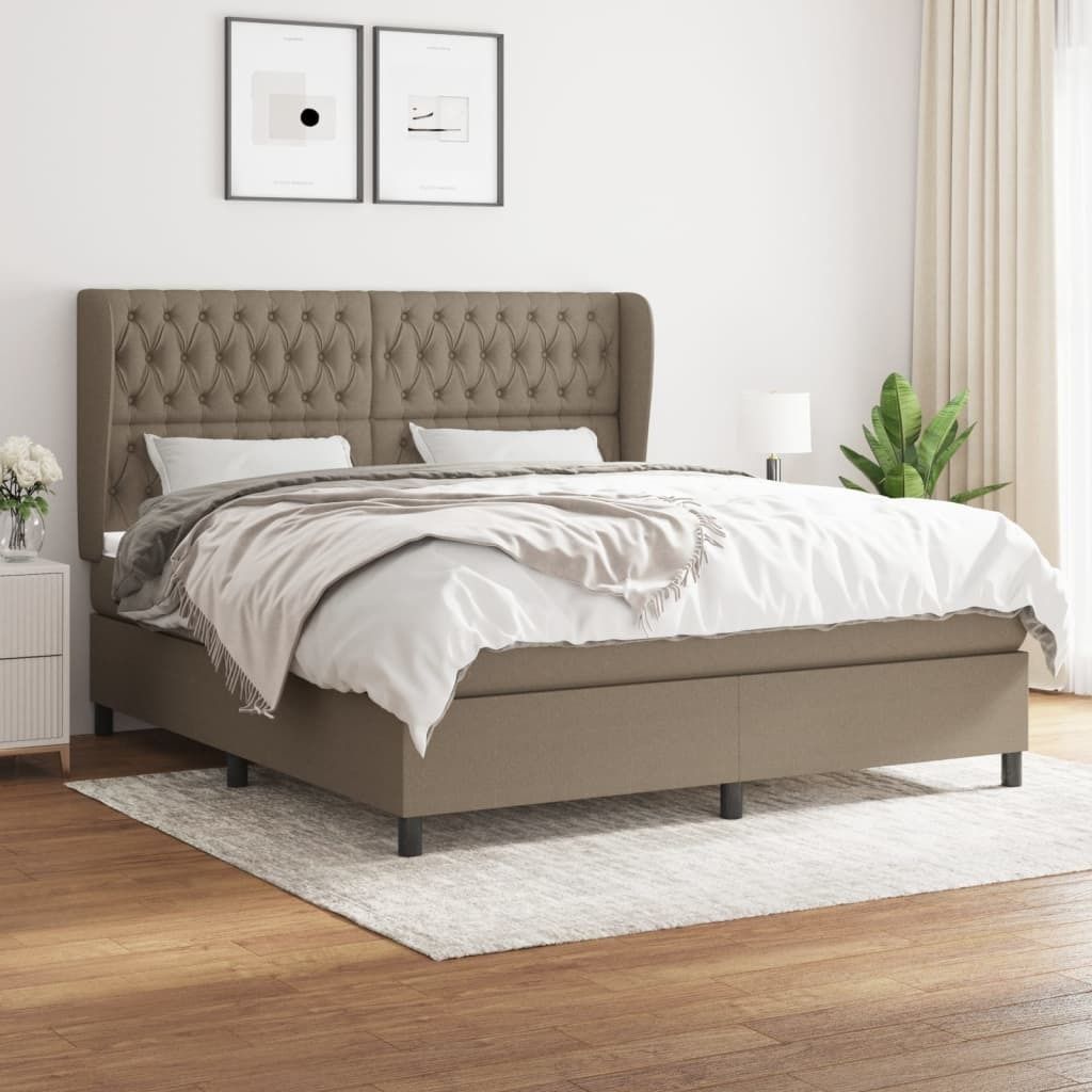 Maison Exclusive - Boxspringbett mit Matratze Taupe 180x200 cm Stoff