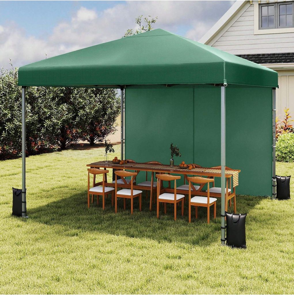 BALCONERA 3 x 3 m Pop-Up Pavillon – Wasserdicht & Anti-UV Faltpavillon, Gartenzelt/Partyzelt mit Tragetasche und Seilen für Terrasse, Strand, Ca...