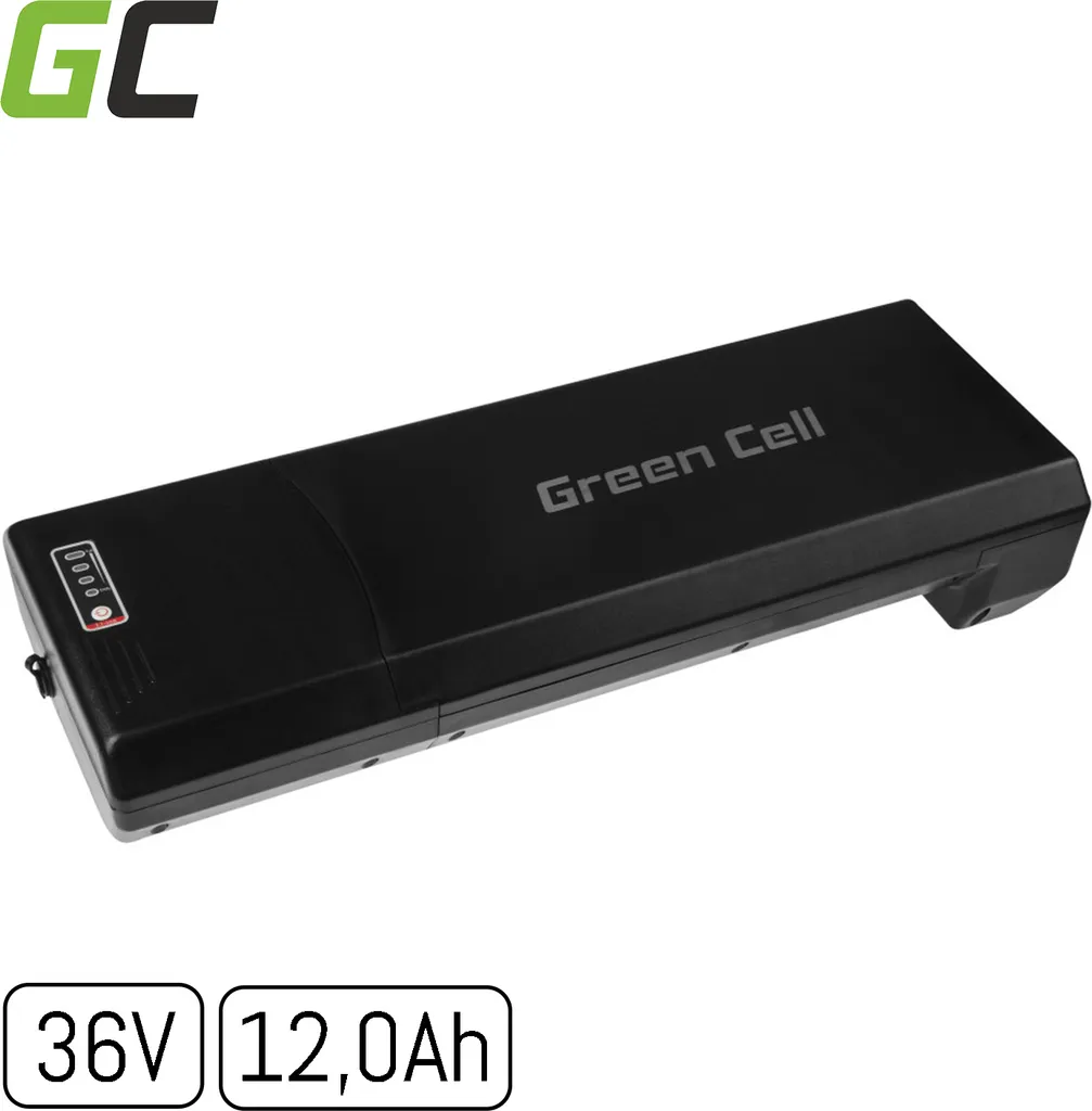 Batterie Green Cell EBIKE51STD 36V 12Ah 432Wh pour Vélo Électrique Rack