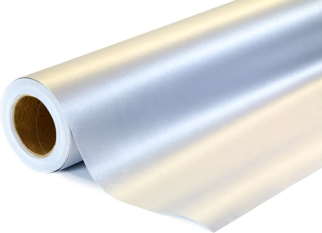 Film argent brossé 152x300cm extérieur résistant et thermoformable